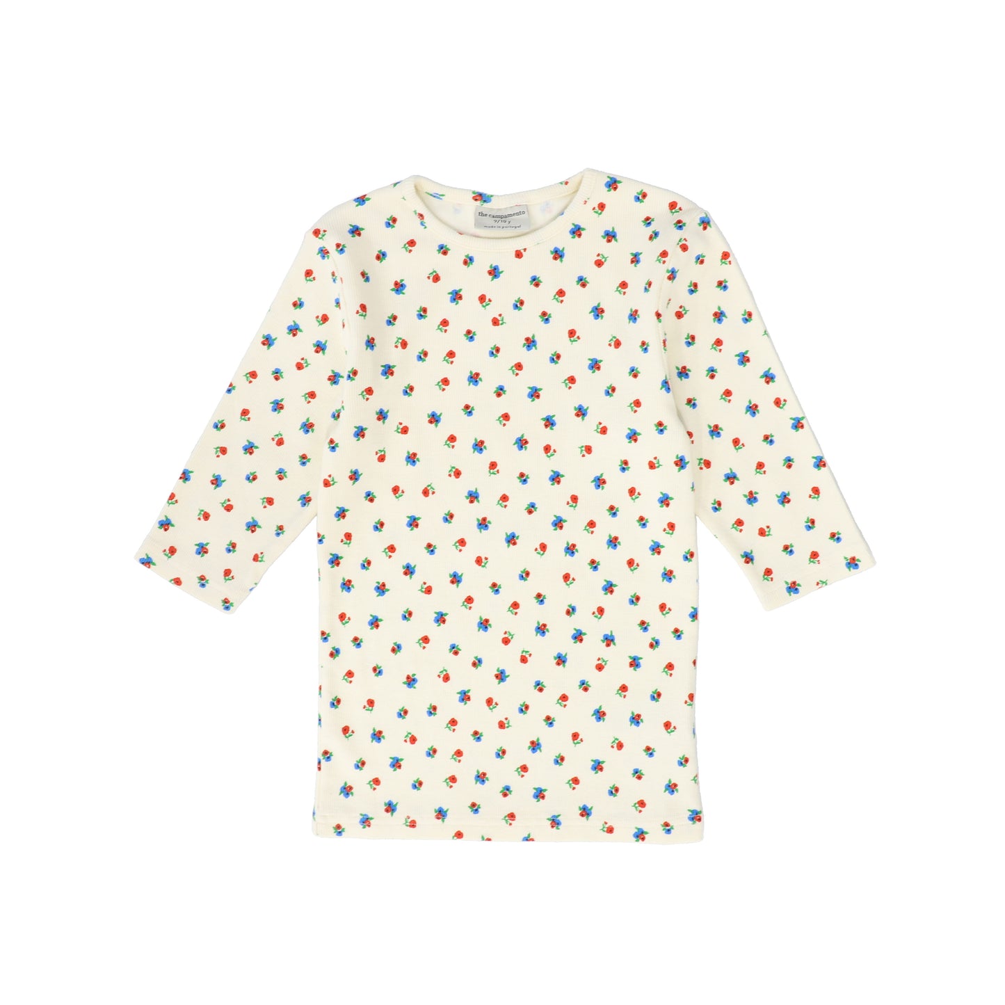 THE CAMPAMENTO WHITE FLORAL PRINTED TEE
