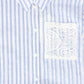 TWINSET BLUE/WHITE STRIPED POCKET BLOUSE