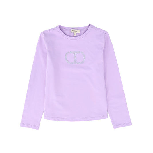 TWINSET LAVENDER LOGO T-SHIRT