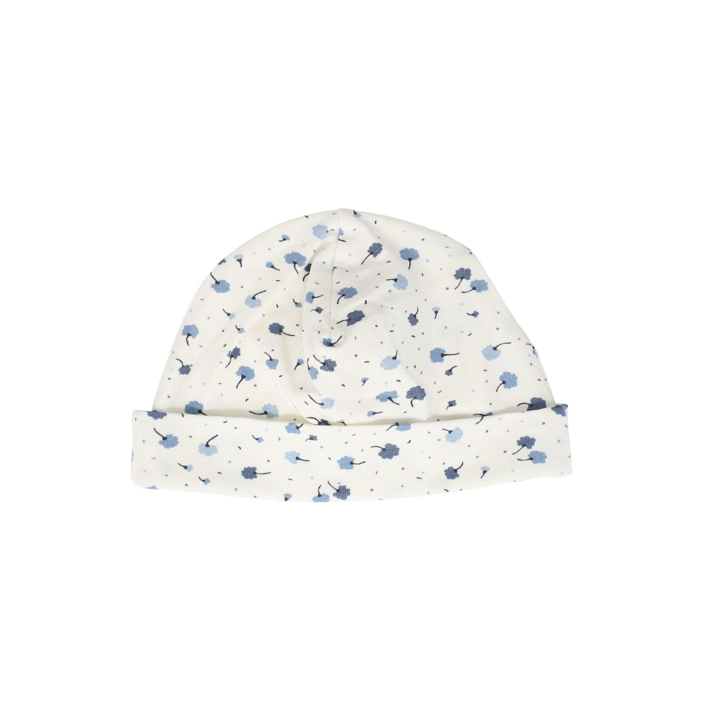 BEBE ORGANIC BLUE FLORAL BEANIE