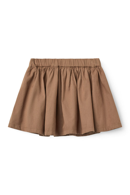 COPENHAGEN COLOR WALNUT TWILL FLARE SKIRT
