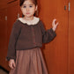 COPENHAGEN COLOR WALNUT TWILL FLARE SKIRT