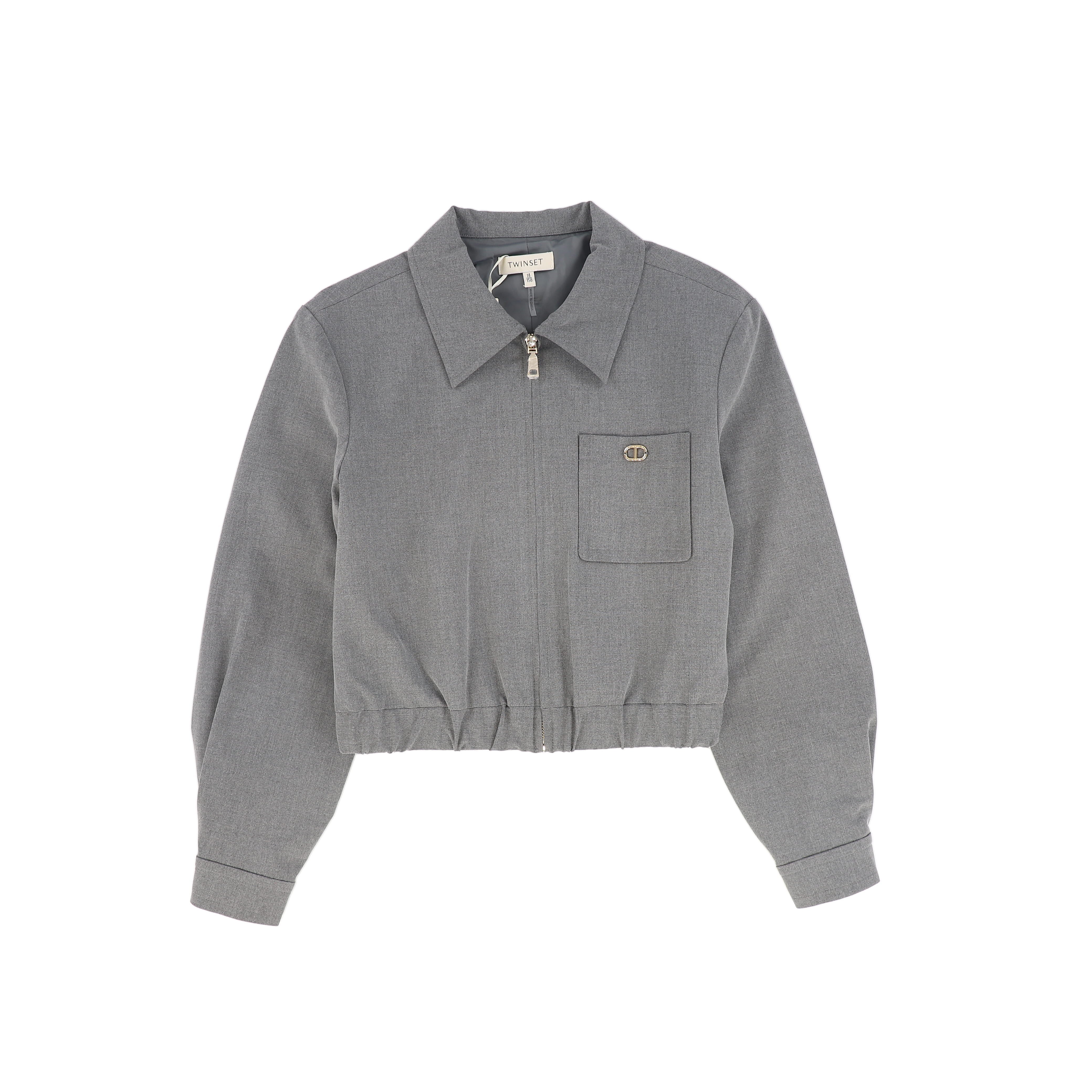 Twinset Cropped Tulle Ruffle Jacket
