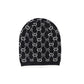 TWINSET BLACK/WHITE LOGO PRINT BEANIE