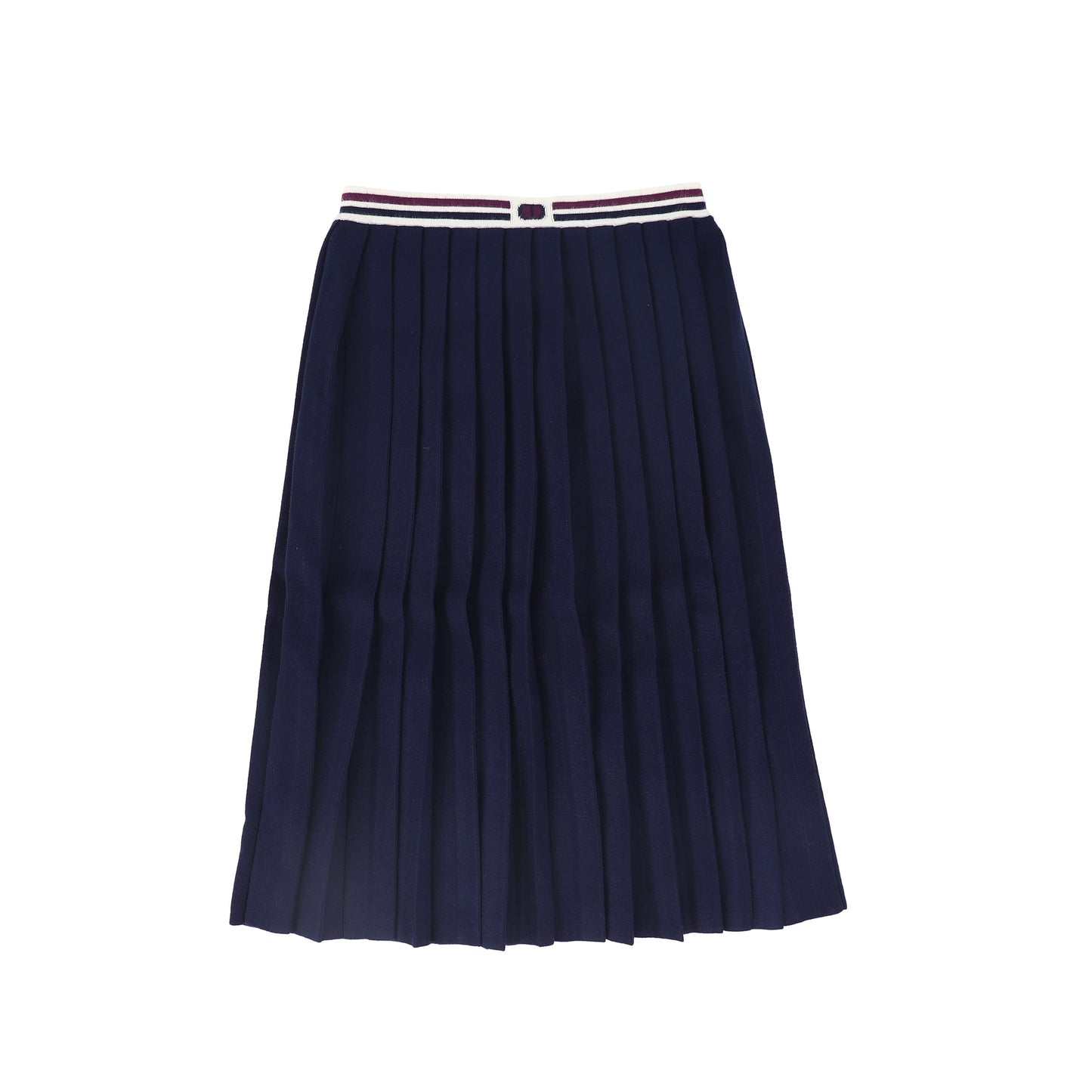 TWINSET NAVY KNIT PLEATED SKIRT