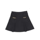 TWINSET BLACK BUCKLE POCKET KNIT SKIRT