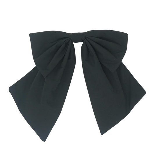 BANDEAU BLACK TAFFETA OVERSIZED BOW [FINAL SALE]
