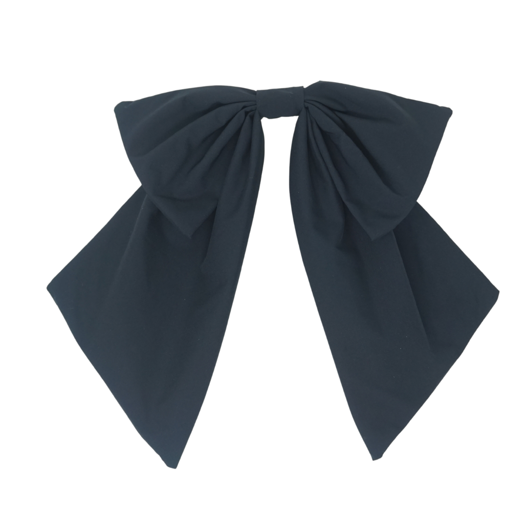 BANDEAU NAVY TAFFETA OVERSIZED BOW [FINAL SALE]
