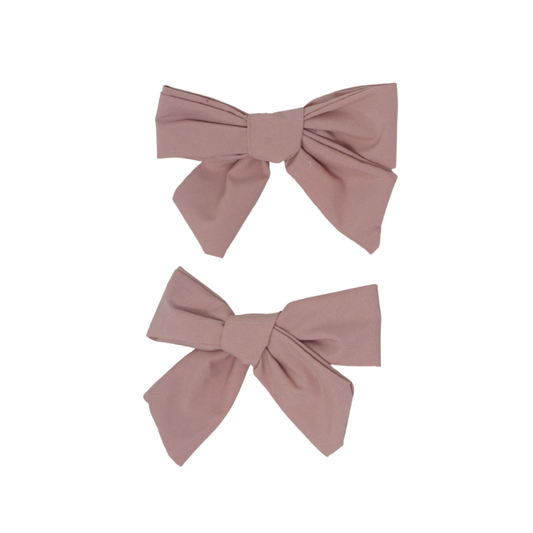 BANDEAU MAUVE PINK MINI TAFFETA BOW SET [FINAL SALE