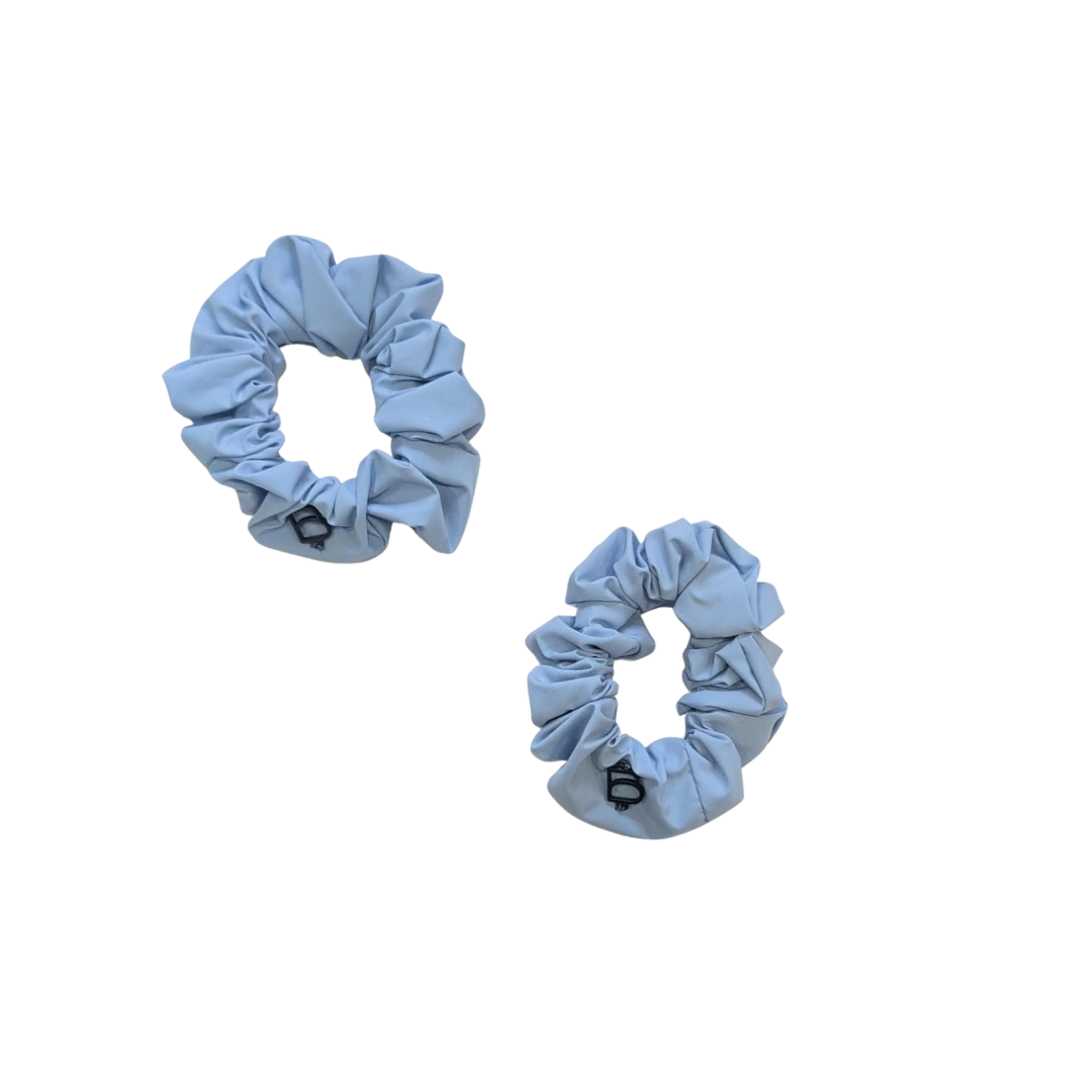 BANDEAU LIGHT BLUE TAFFETA MINI SCRUNCHIE SET [FINAL SALE]