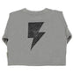 PIUPIUCHICK GREY TERRY WORDED T-SHIRT