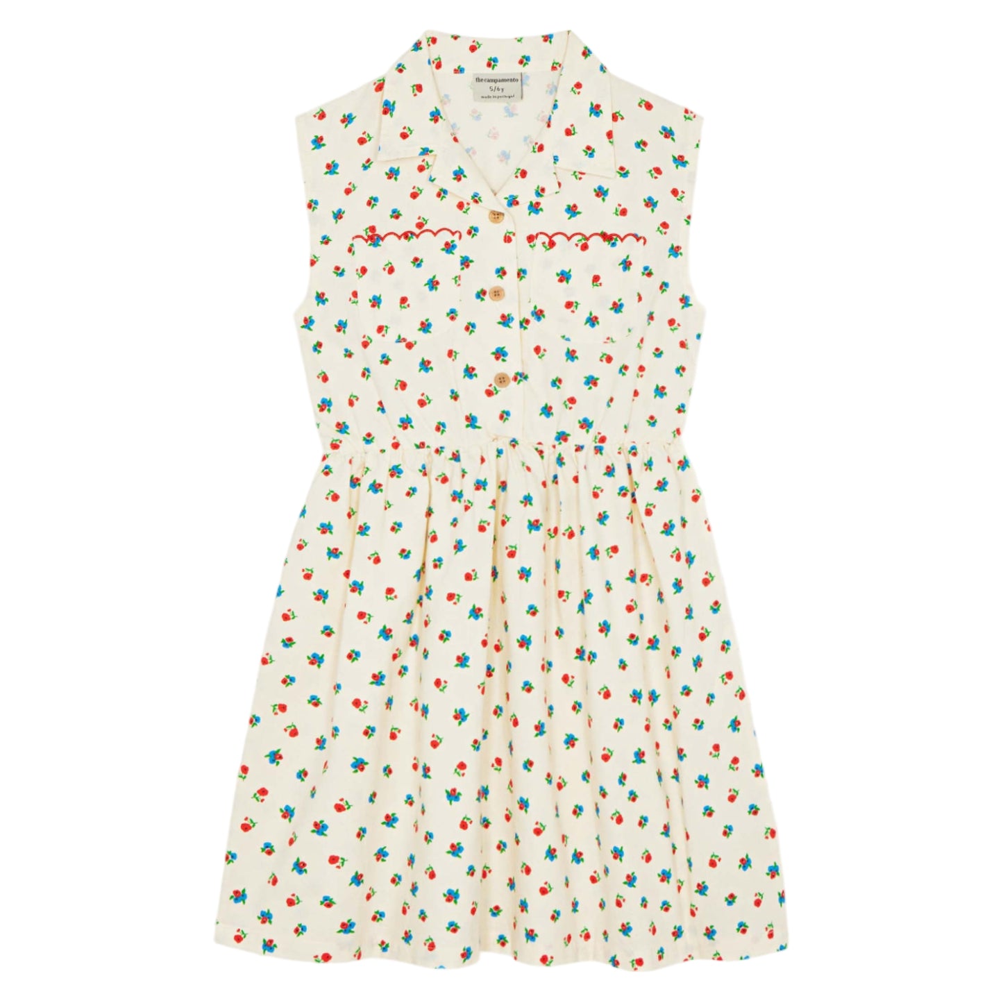 THE CAMPAMENTO WHITE FLORAL PRINTED DRESS