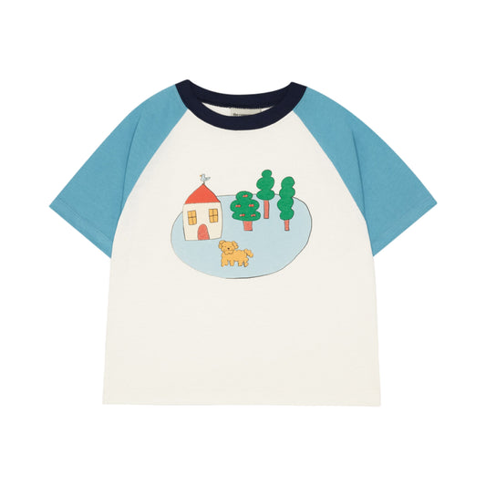 THE CAMPAMENTO WHITE/BLUE GRAPHIC TEE