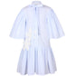 JESSE AND JAMES BLUE FLOWER APPLIQUE TIE DRESS