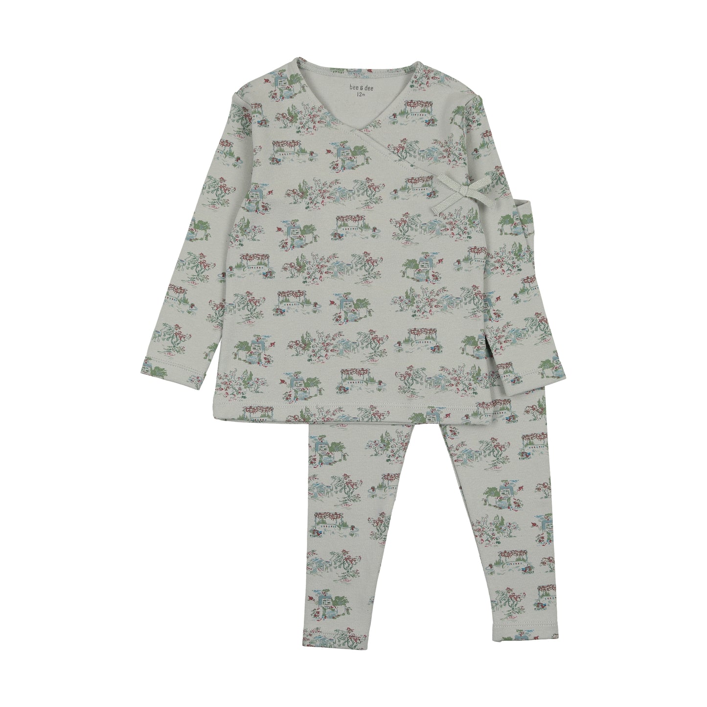 BEE & DEE PALE BLUE TOILE LOUNGEWEAR [FINAL SALE]