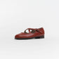 TANNERY & CO DEEP RED CROSS STRAP SHOE