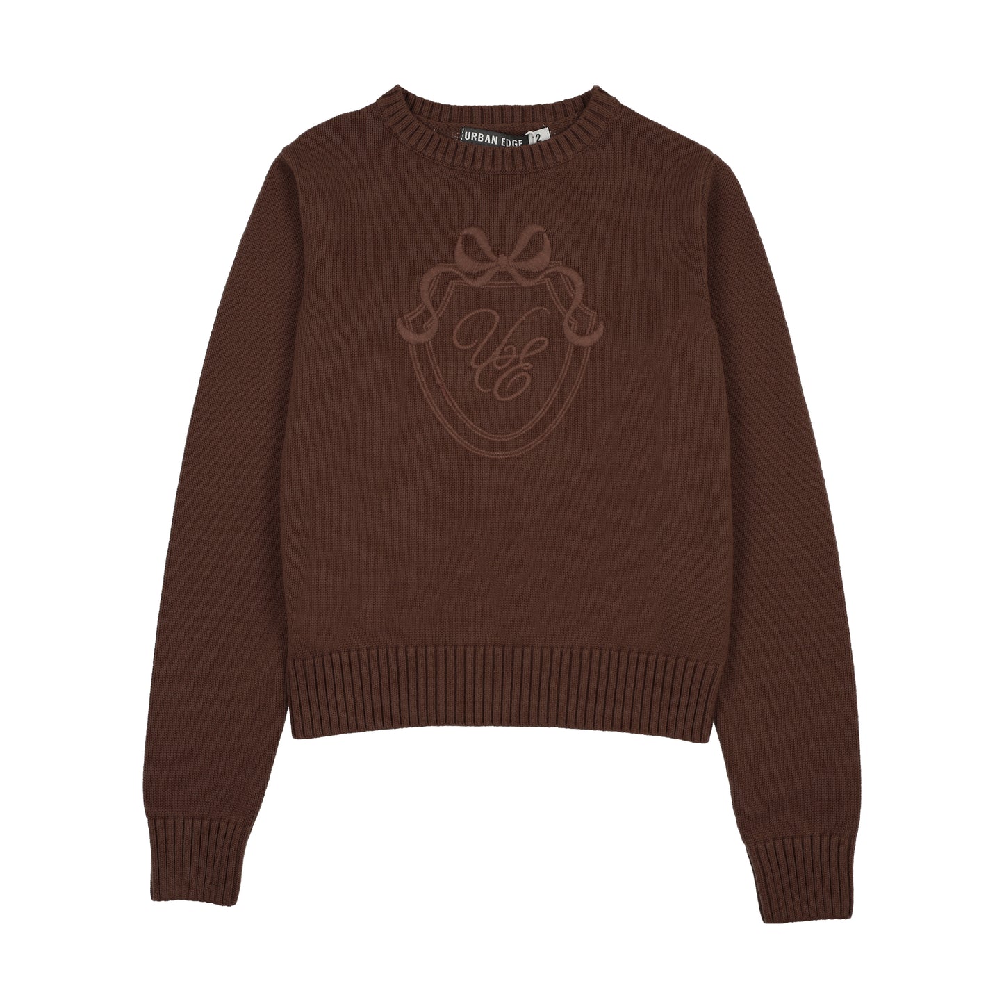 URBAN EDGE BROWN TWO TONE KNIT SWEATER