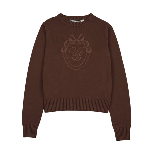 URBAN EDGE BROWN TWO TONE KNIT SWEATER