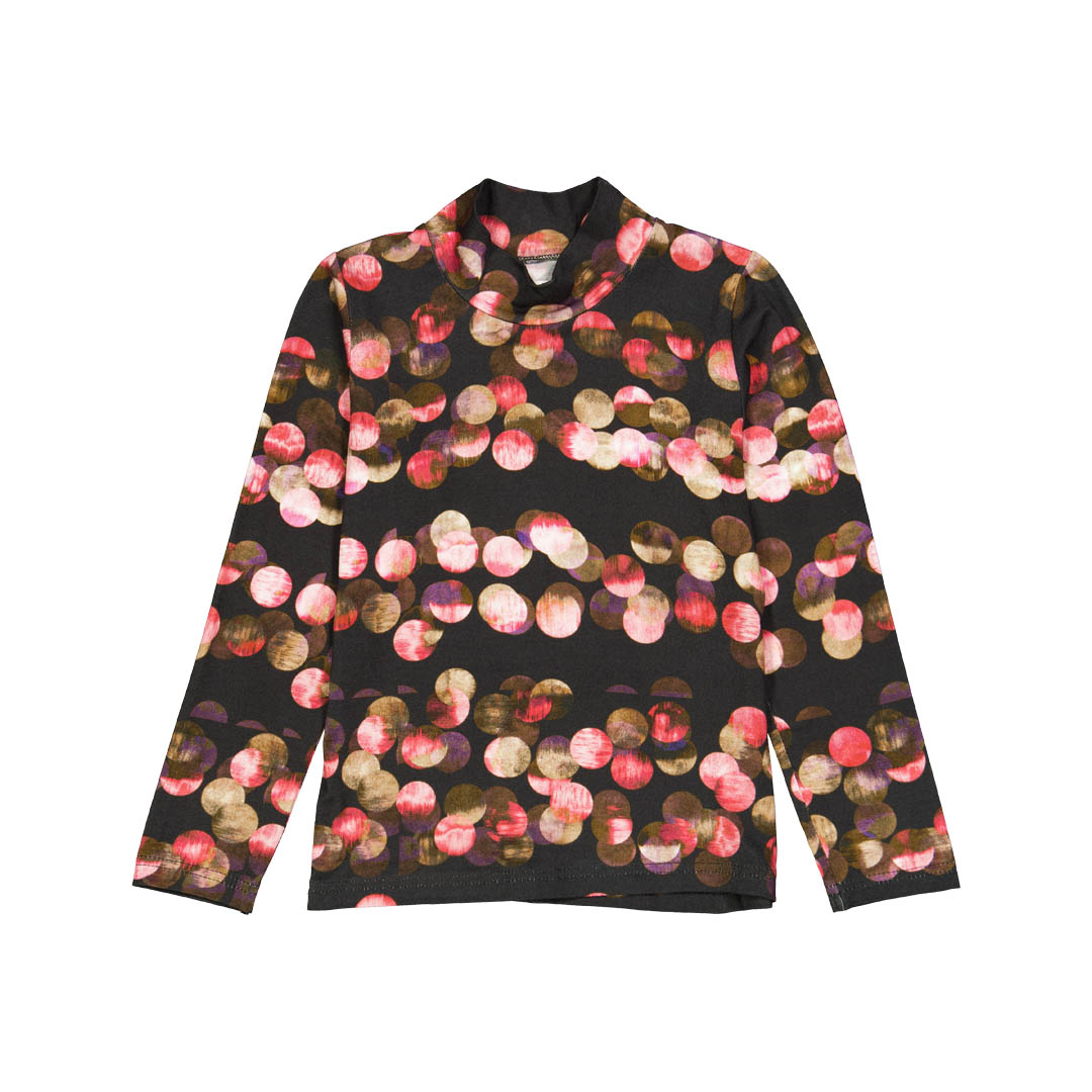 OLIVIA ROHDE BLACK/PINK CIRCLE PRINT TOP