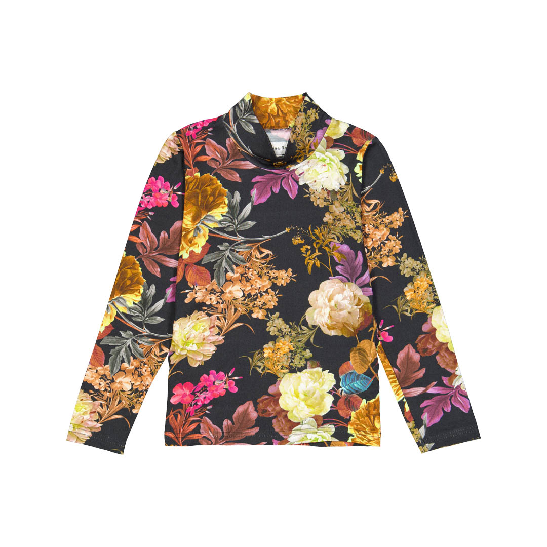 CHRISTINA ROHDE MULTI COLOR FLORAL MOCKNECK [FINAL SALE]