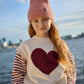 TUMBLE N DRY WHITE HEART PRINT KNIT SWEATER VEST