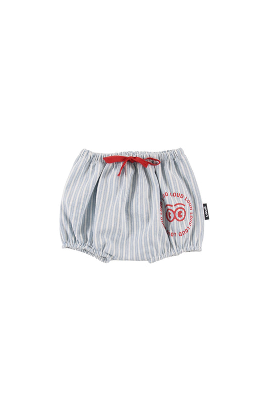 LOUD MID BLUE STRIPE LOGO BLOOMERS