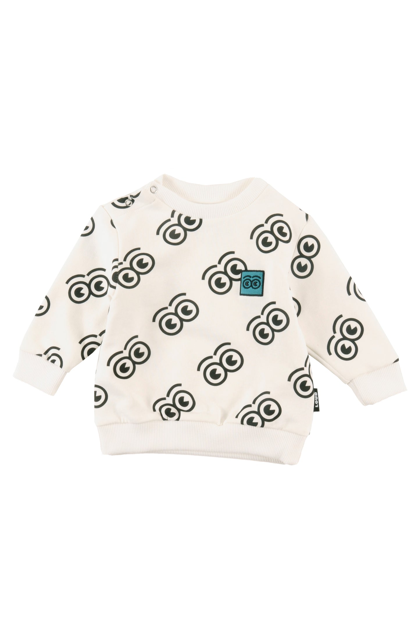 LOUD ECRU/BLACK LOGO PRINT SWEATSHIRT