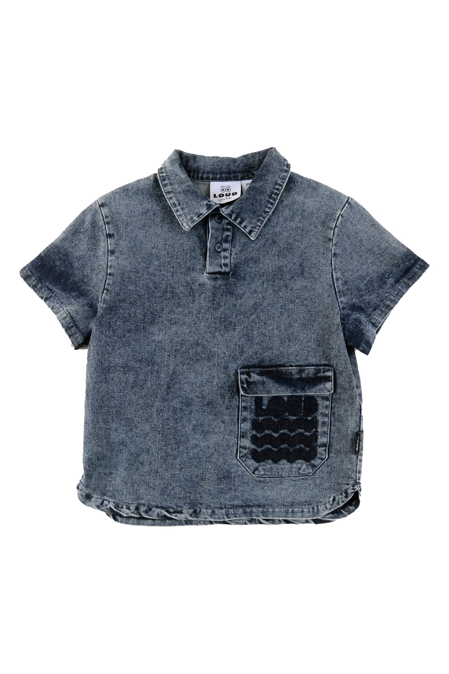 LOUD MID BLUE DENIM WASH POCKET SHIRT