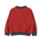 LOUD RED/BLUE TRIM EMBROIDERED POLO SWEATER