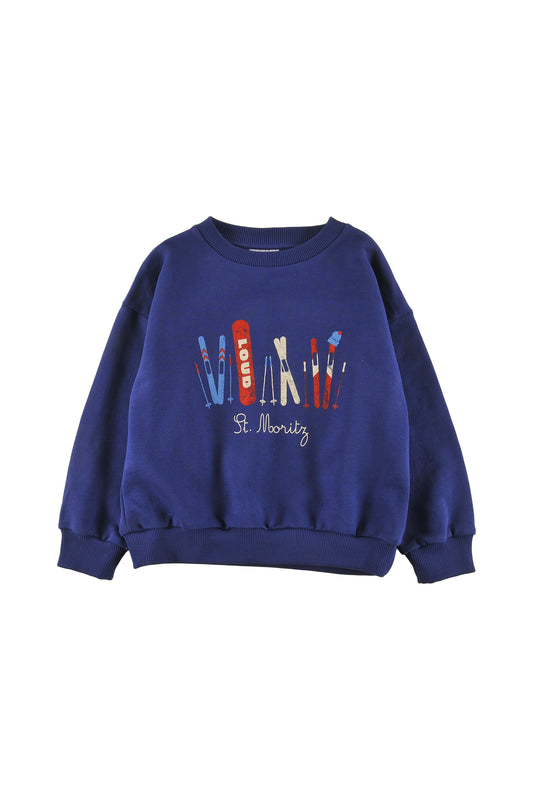 LOUD NAVY SKI PRINT SWEATSHIRT