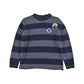 LOUD NAVY STRIPED PATCH SWEATER