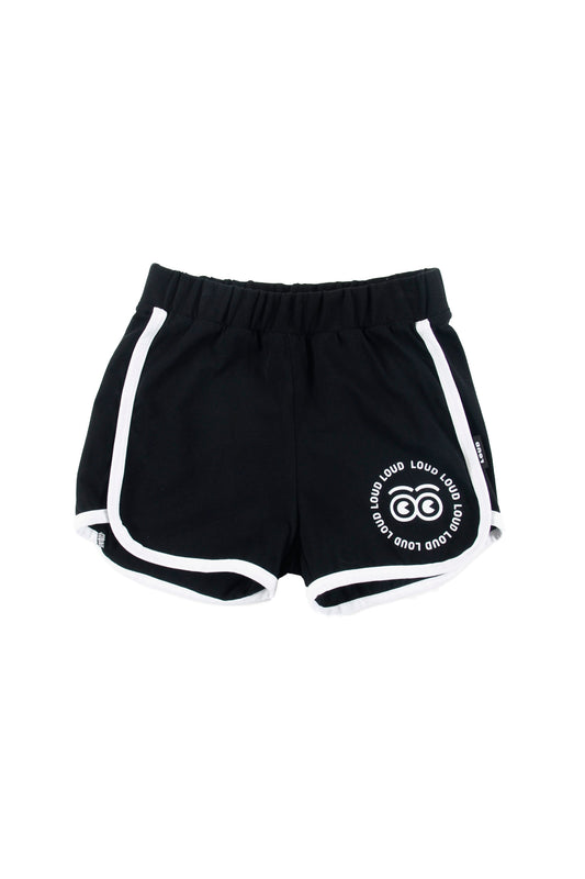 LOUD BLACK/WHITE LOGO SHORTS