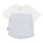 LOUD BLUE/ORANGE CHECKED BACK T-SHIRT