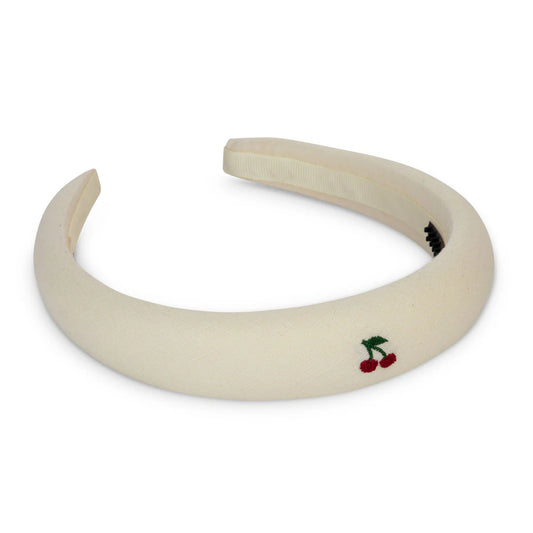 Le Enfant Logo Embroidered Headband - Cream Le Enfant Logo Embroidered Headband - Cream