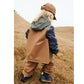 WHEAT BROWN COLOR BLOCK RAIN JACKET