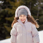 WHEAT PALE PINK CORDUROY PUFFER COAT