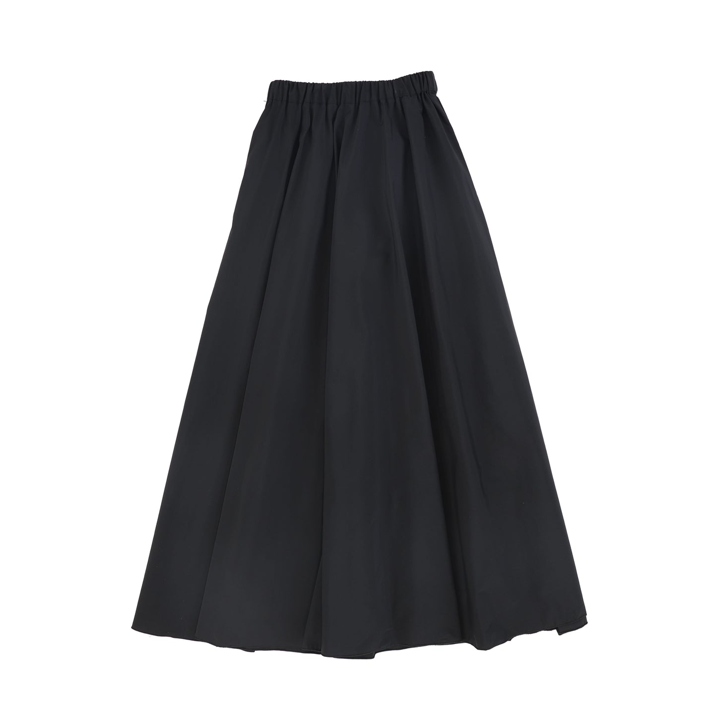 VENERA ARAPU BLACK TAFFETA MIDI SKIRT