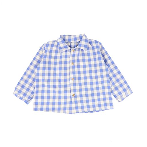 BIRINIT PETIT BLUE GINGHAM BLOUSE [Final Sale]