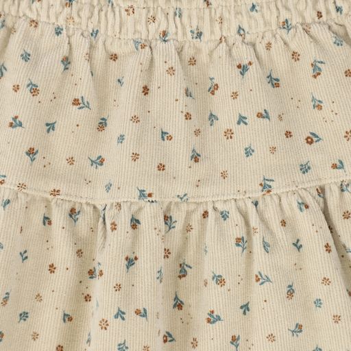 MY LITTLE COZMO FLORAL PRINT CORDUROY SKIRT [Final Sale]