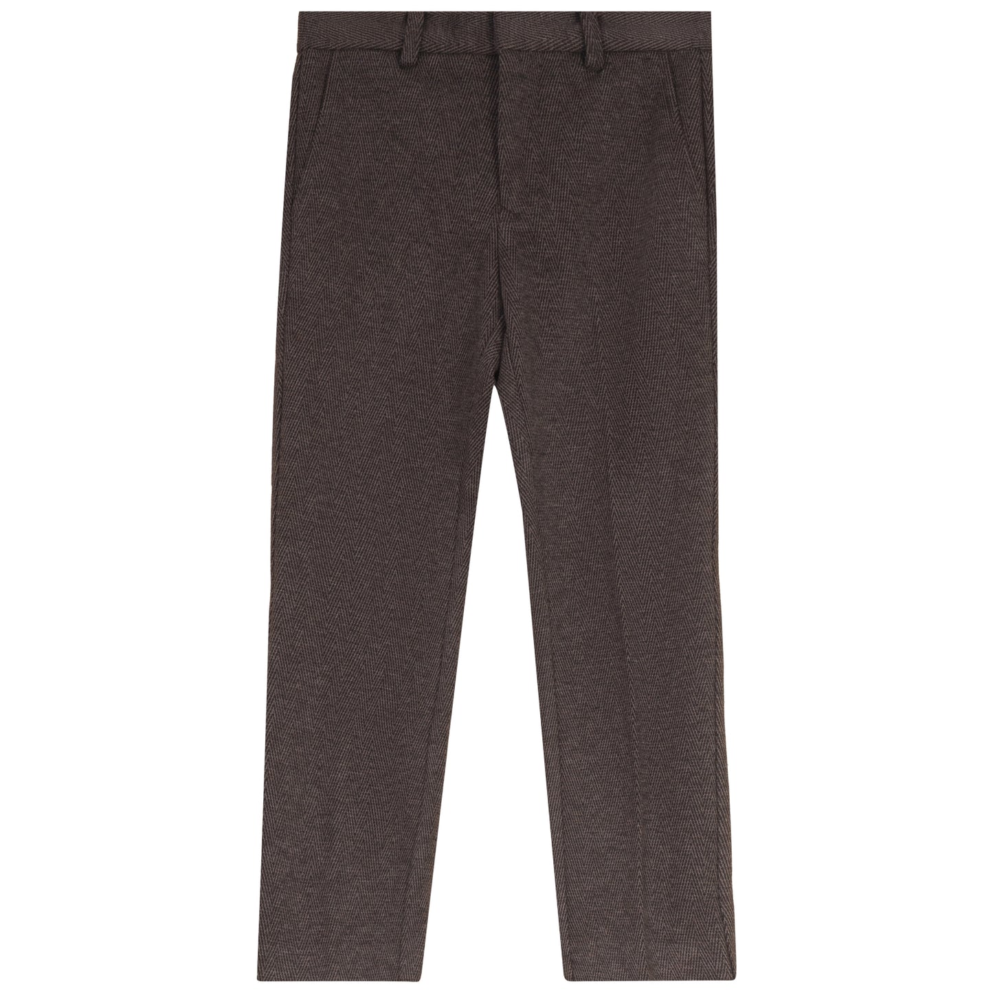 MANN BROWN HERRINGBONE PANTS
