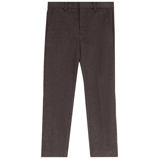 MANN BROWN HERRINGBONE PANTS