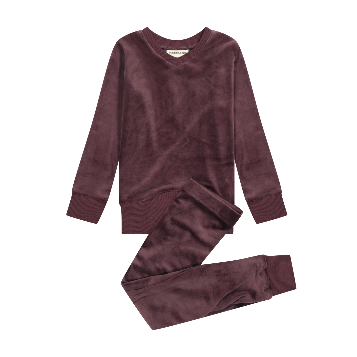 ZEEBRA PURPLE VELOUR PAJAMAS