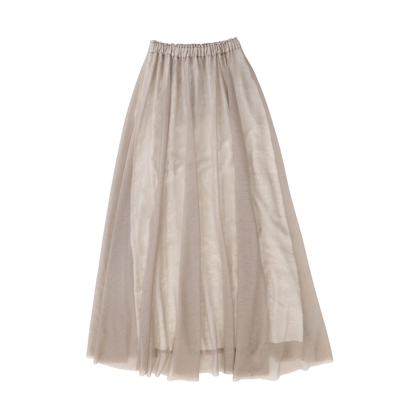 VENERA ARAPU TAUPE FLOWER APPLIQUE SKIRT