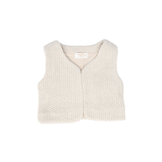 KIPP TAN TEXTURED KNIT VEST