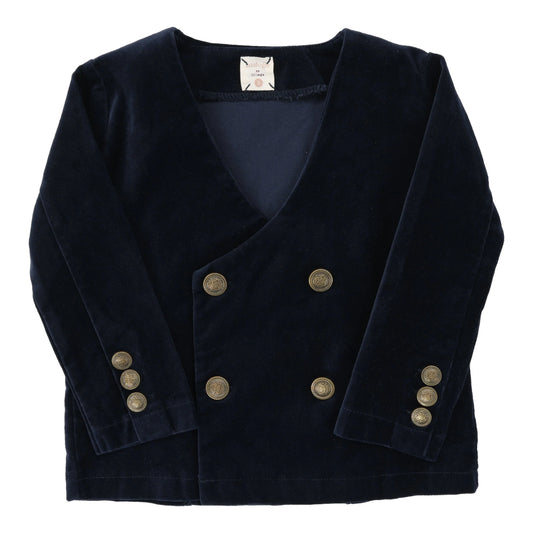 ANALOGIE NAVY VELVET BLAZER