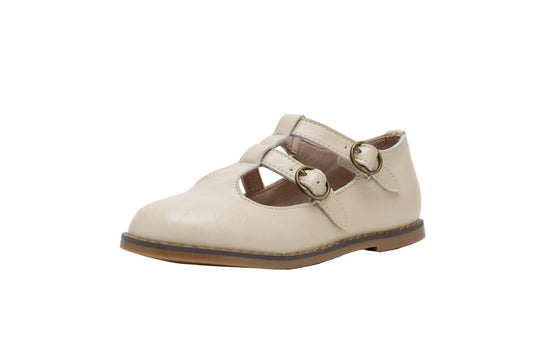 TANNERY & CO BEIGE DOUBLE BUCKLE SHOE