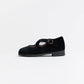 TANNERY & CO BLACK VELVET CRISS CROSS SHOE