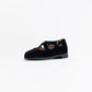 TANNERY & CO BLACK VELVET CRISS CROSS SHOE