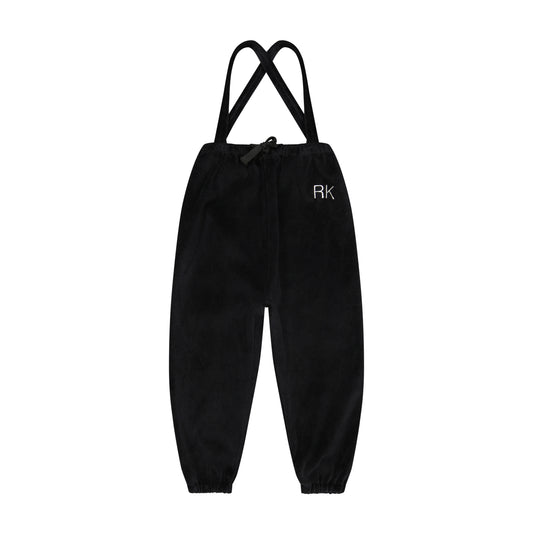 RETRO KID BLACK VELVET OVERALL