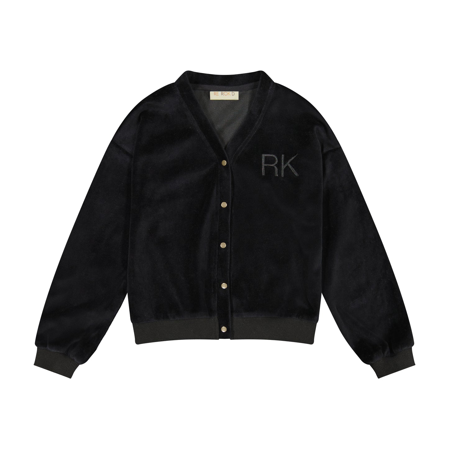 RETRO KID BLACK VELVET CARDIGAN